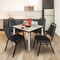Regency Kahlo Square Table & Chair Sets, 48 W, 48 L, 29 H, Wood, Metal, Vinyl Top, Maple TPL4848PLCM29BK - alternate 1
